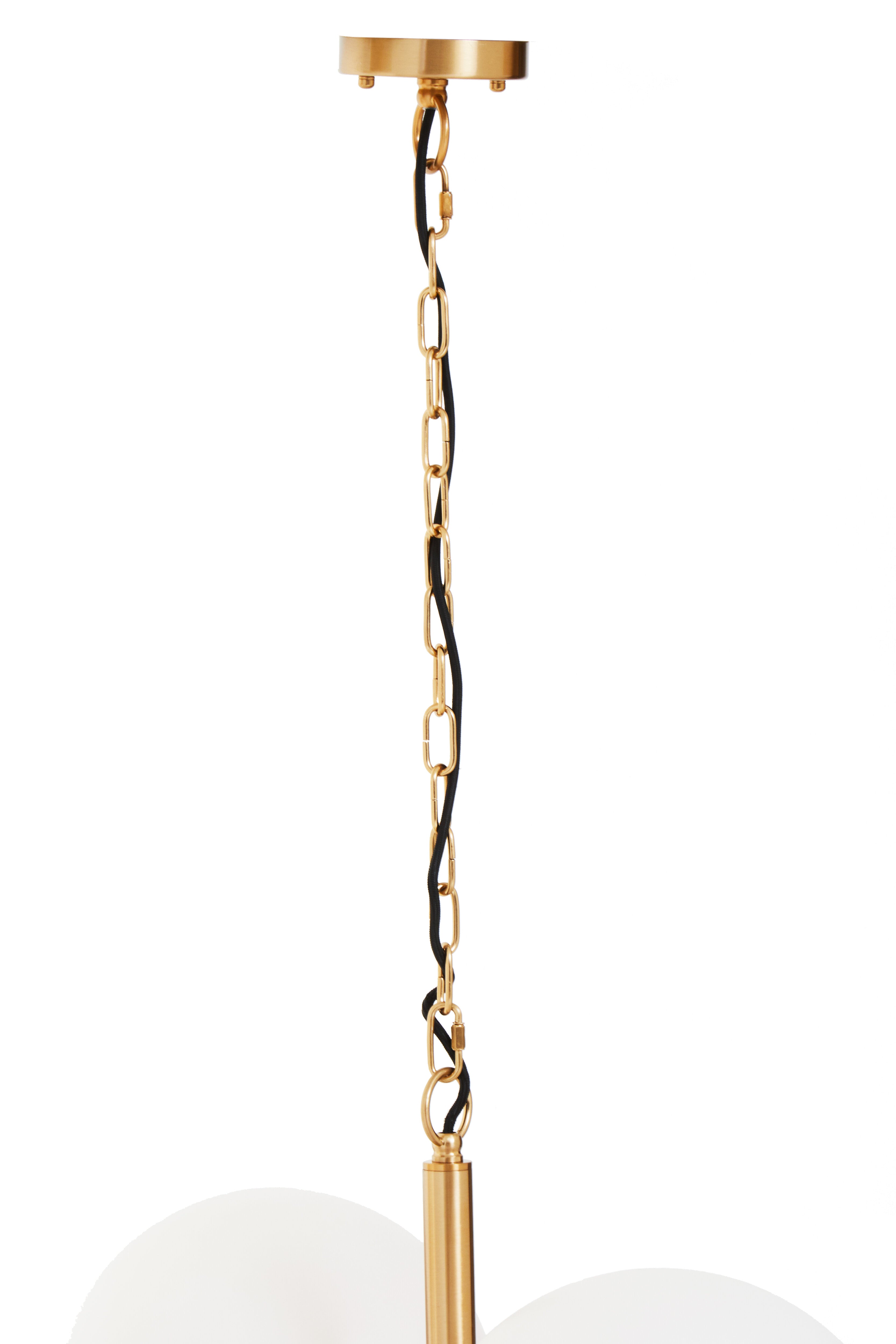 Abira Four Ball Brass Pendant Light